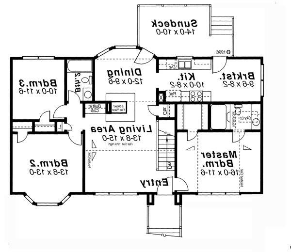 Floor Plan image of THOMASTON House Plan